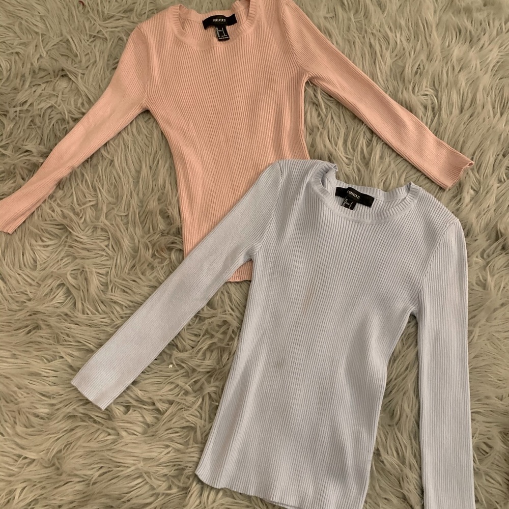 Forever 21 Ribbed Thick Sweater Top Small